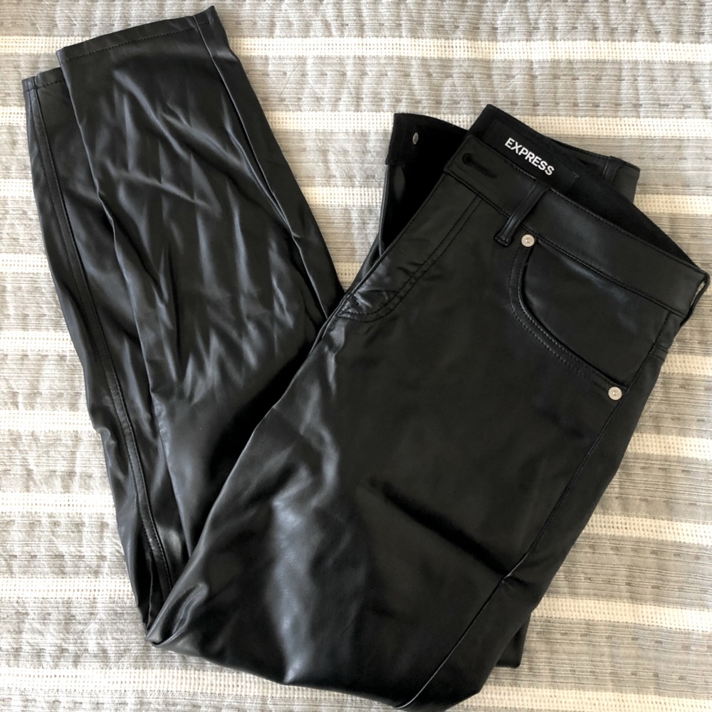 Black leather pants